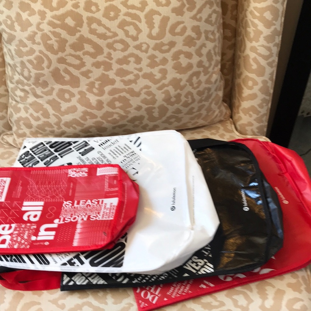 Lululemon totes, 3-large 1- small